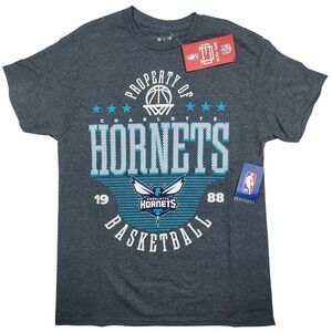 Ultra Game Charlotte Hornets Mens Medium Gray NBA Basketball Graphic T-Shirt NWT